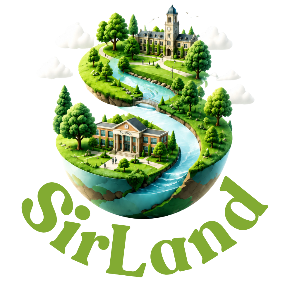 SirLand — логотип SaaS-платформы для онлайн-обучения и корпоративного LMS