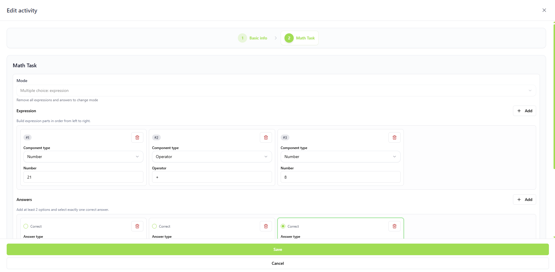Authoring — step 2 — SirLand school console — content, classes, roles, analytics